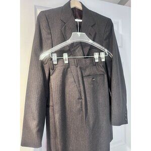 Harry Weinraub Mens Gray Pinstripe Wool Suit Pants Wedding Funeral 42R